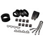 Набір для бондажу LOCKINK 8-Bondage-Straps Restraint Set, чорний 8 ременів з натуральної шкіри
