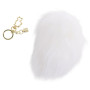 Металева анальна пробка — кролячий хвіст LOCKINK SEVANDA White Bunny-Tail Anal Pear-shape Plug