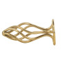 Металлическая анальная пробка LOCKINK SEVANDA Hollow Spiral Golden, S, золотистая, диаметр 2,6 см