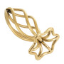 Металлическая анальная пробка LOCKINK SEVANDA Hollow Spiral Golden, S, золотистая, диаметр 2,6 см