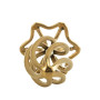 Металлическая анальная пробка LOCKINK SEVANDA Hollow Spiral Golden, S, золотистая, диаметр 2,6 см