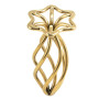 Металлическая анальная пробка LOCKINK SEVANDA Hollow Spiral Golden, S, золотистая, диаметр 2,6 см