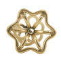Металлическая анальная пробка LOCKINK SEVANDA Hollow Spiral Golden, L, золотистая, диаметр 3,9 см