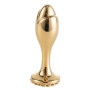 Металлическая анальная пробка LOCKINK SEVANDA Pearl Rose-shape Anal Plug, с искусственной жемчужиной