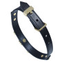 Нашийник LOCKINK Dark DIY Alphabet Collar, чорний, штучна шкіра, букви зі стразами