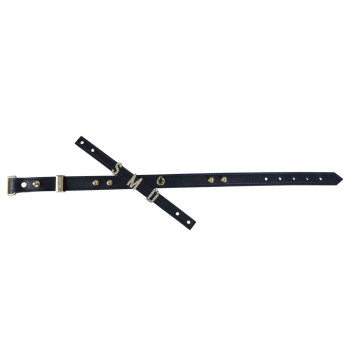 Нашийник LOCKINK Dark DIY Alphabet Collar, чорний, штучна шкіра, букви зі стразами