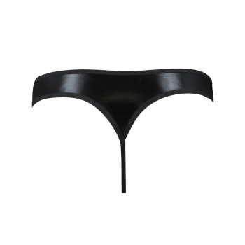 Мужские стринги Passion 033 THONG PAUL XXL/XXXL Black, под латекс