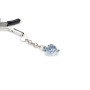 Затискачі для сосків із сердечком Liebe Seele Glow-in-dark Nipple Clamps Blue, світяться в темряві