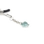 Затискачі для сосків із сердечком Liebe Seele Glow-in-dark Nipple Clamps Light Blue, світяться в темряві