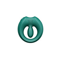 Ерекційне смарт-віброкільце Zalo Apis Turquoise Green, до 4 годин роботи, зарядний кейс
