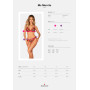 Комплект Obsessive Ms Merrilo 2-pcs set, M/L, м’який бюстгальтер та трусики з доступом і з помпоном