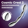 Металлический дилдо Satisfyer Cosmic Crest 2, двусторонний, можно нагревать и охлаждать