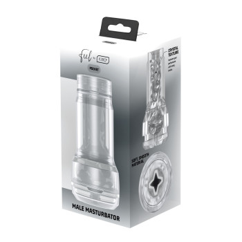Мастурбатор Kiiroo Feel Pocket Crystal, сумісний з інтерактивною насадкою PowerBlow