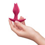 Анальная пробка Fun Factory BOOTIE FEM Raspberry, в виде бутона, диаметр 2,9 см, тонкий ограничитель