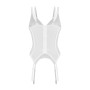 Корсет Obsessive Arrowel White corset S/M, з підв’язками для панчіх