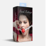Кляп силиконовый Feral Feelings Silicon Ball Gag White/Red, белый ремень, красный шарик