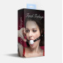 Кляп силиконовый Feral Feelings Silicon Ball Gag Black/White, черный ремень, белый шарик
