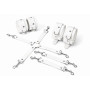 Набор для БДСМ Feral Feelings BDSM Kit 3 White, наручники, поножи, крестовина