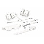Набор Feral Feelings BDSM Kit 5 White, наручники, поножи, крестовина, маска, паддл
