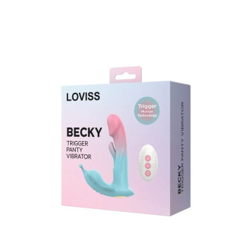 Вібратор Loviss Becky Trigger Panty Vibrator, носимий, вібрація + манливий рух, пульт ДК