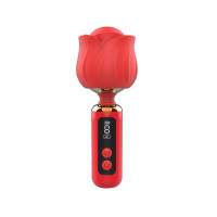 Вібромасажер Loviss Rose Mini Massage Wand Vibrator, головка у вигляді троянди, 9 режимів