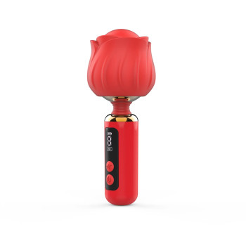 Вибромассажер Loviss Rose Mini Massage Wand Vibrator, головка в виде розы, 9 режимов