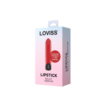 Віброкуля-помада Loviss Lipstick Bullet Vibrator, 9 режимів, перезаряджувана