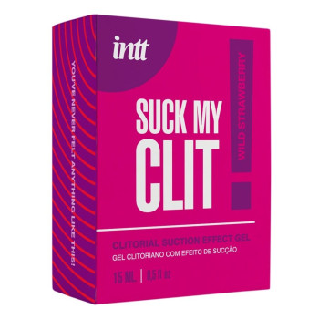 Смоктайзер для клітора Intt Suck My Clit Wild Strawberry (15 мл), полуниця, гель з ефектом посмоктування