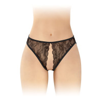 Трусики с открытым доступом Fashion Secret Victoria Black, кружево