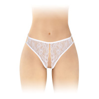 Трусики с открытым доступом Fashion Secret Victoria White, кружево
