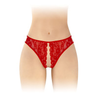 Трусики с открытым доступом Fashion Secret Victoria Red, кружево