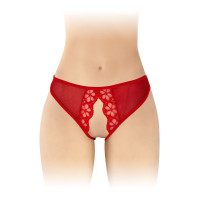 Трусики з відкритим доступом Fashion Secret Ambre Red, сітка