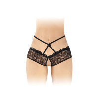 Трусики з відкритим доступом Fashion Secret Celia Black, лямки на талії