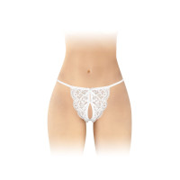 Трусики з відкритим доступом Fashion Secret Cindy White, мереживо з бантиком