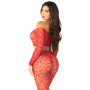 Комплект топ и леггинсы Leg Avenue Off The Shoulder, One Size, Red, длинный рукав