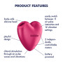 Вакуумный стимулятор-сердечко с вибрацией Satisfyer Cutie Heart Battery Series