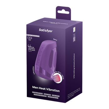 Мастурбатор Satisfyer Men Heat Vibration Battery Series имитатор минета, подогрев и вибрация