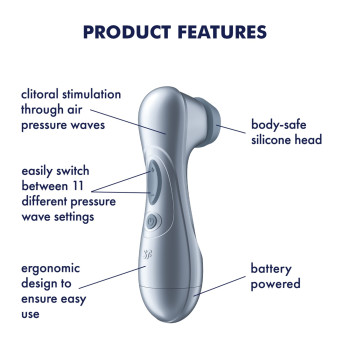 Вакуумный клиторальный стимулятор Satisfyer Pro 2 Generation 2 Battery Series Light Blue