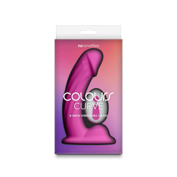 Дилдо с вибрацией NS Novelties Colours - Curve - Vibrating - 6" Dildo - Pink