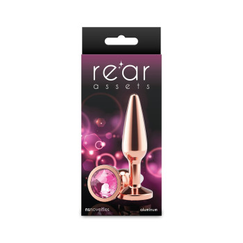 Анальная пробка NS Novelties Rear Assets - Tapered - Medium - Rose Gold - Pink
