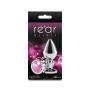 Анальная пробка NS Novelties Rear Assets - Silver - Medium - Pink Gem