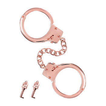 Металлические наручники Fetish Tentation Premium Chick wrist cuffs in rose-gold metal, розовое золото