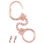 Металлические наручники Fetish Tentation Premium Chick wrist cuffs in rose-gold metal, розовое золото