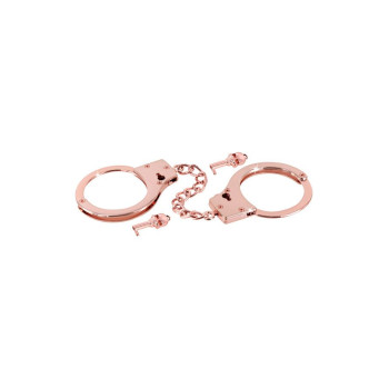 Металлические наручники Fetish Tentation Premium Chick wrist cuffs in rose-gold metal, розовое золото