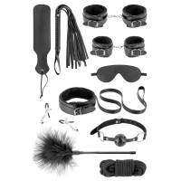 Набор для BDSM все-в-одном Fetish Tentation SM Bondage Box in vegan leather, 10 предметов