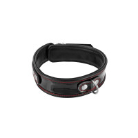 Нашийник із натуральної шкіри Fetish Tentation Premium Patent leather choker, кріпильне кільце