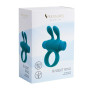 Ерекційне віброкільце S Pleasures Premium Rabbit Ring бірюзове, зі знімною віброкулею та вушками