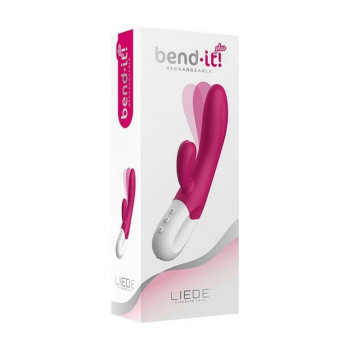 Вібратор-кролик Liebe Bend It Plus Rechargeable Cerise, гнучкий, 2 мотори, 10 режимів