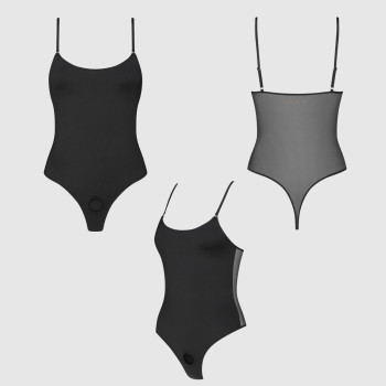Боди с фиксацией дилдо Strap-On-Me Harness Body Signature – XS – Black