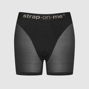 Шорти з фіксацією дилдо Strap-On-Me Harness Lingerie Halo – L – Black, велосипедки